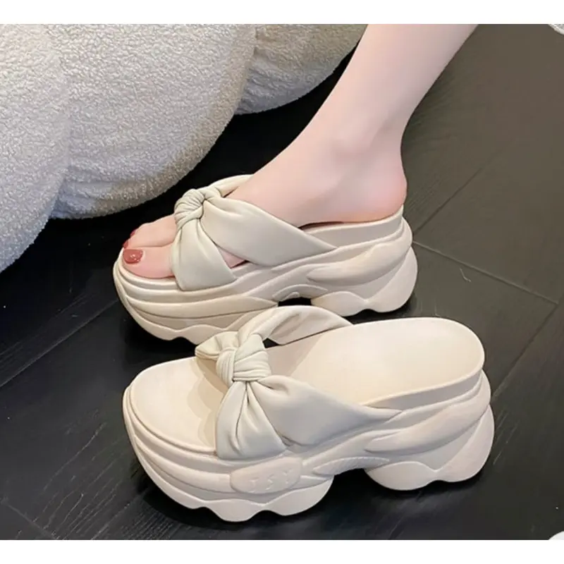 BFS - Sandal Wedges Wanita Hak Tebal Kombi Variasi CK 551 7