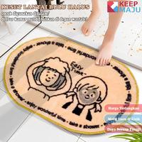 Gambar Keset Pintu Wol Kamar Mandi Rumah Multifungsi Pola Lucu Anti-Selip 40*60CM - TIGA ORANG dari Keepmaju karpet official Kota Tangerang 5 Tokopedia