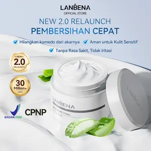 [OFFICIAL] LANBENA Pembersih Hidung Blackhead Remover Cream Pembersih Komedo Perawatan Jerawat Pore Strip Deep Treatment Cleansing Repairing 30g - Cleaning