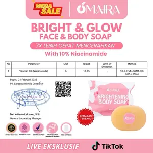 Omaira - Brightening soap (sabun batang) Face And Body, Brightening And Moisturising 90gr Mandi Wangi Tubuh