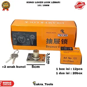 Kunci Laci Kecil 101 16mm - Kunci Loker Lock Lemari 16mm