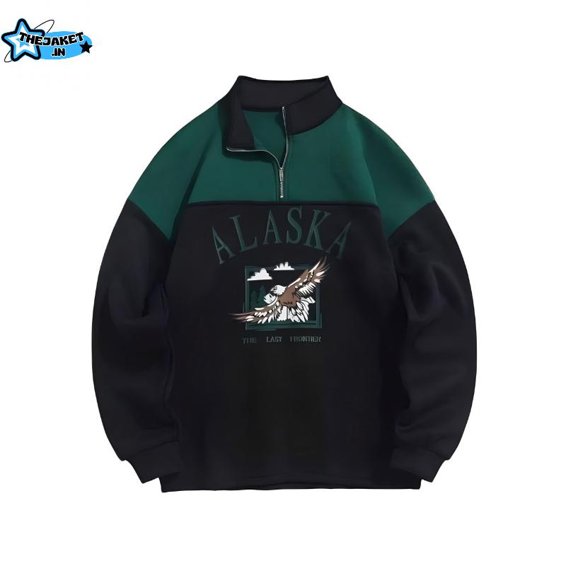 (BISA COD) Sweater Halfzip Pria Fullprint Rubgy Vintage Unisex - Hoodie, Zipper - Tebal, Crewneck 3