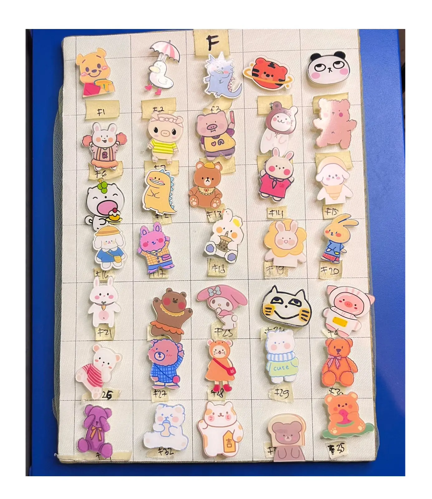 Mores Pin Akrilik Lucu Aksesoris Seri F (Animal and Doll) untuk Tas Cute Pin Brooch Pin Bros Acrylic Korean Style