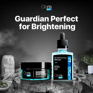 Clorismen Perfect Guardian For Brightening | Paket Skincare Pria Mencerahkan & Menghilangkan Flek | Brightening Serum Niacinamide + Moisturizer Ceramide | Anti Kusam, Skin Barrier Kuat, Glowing Maksimal