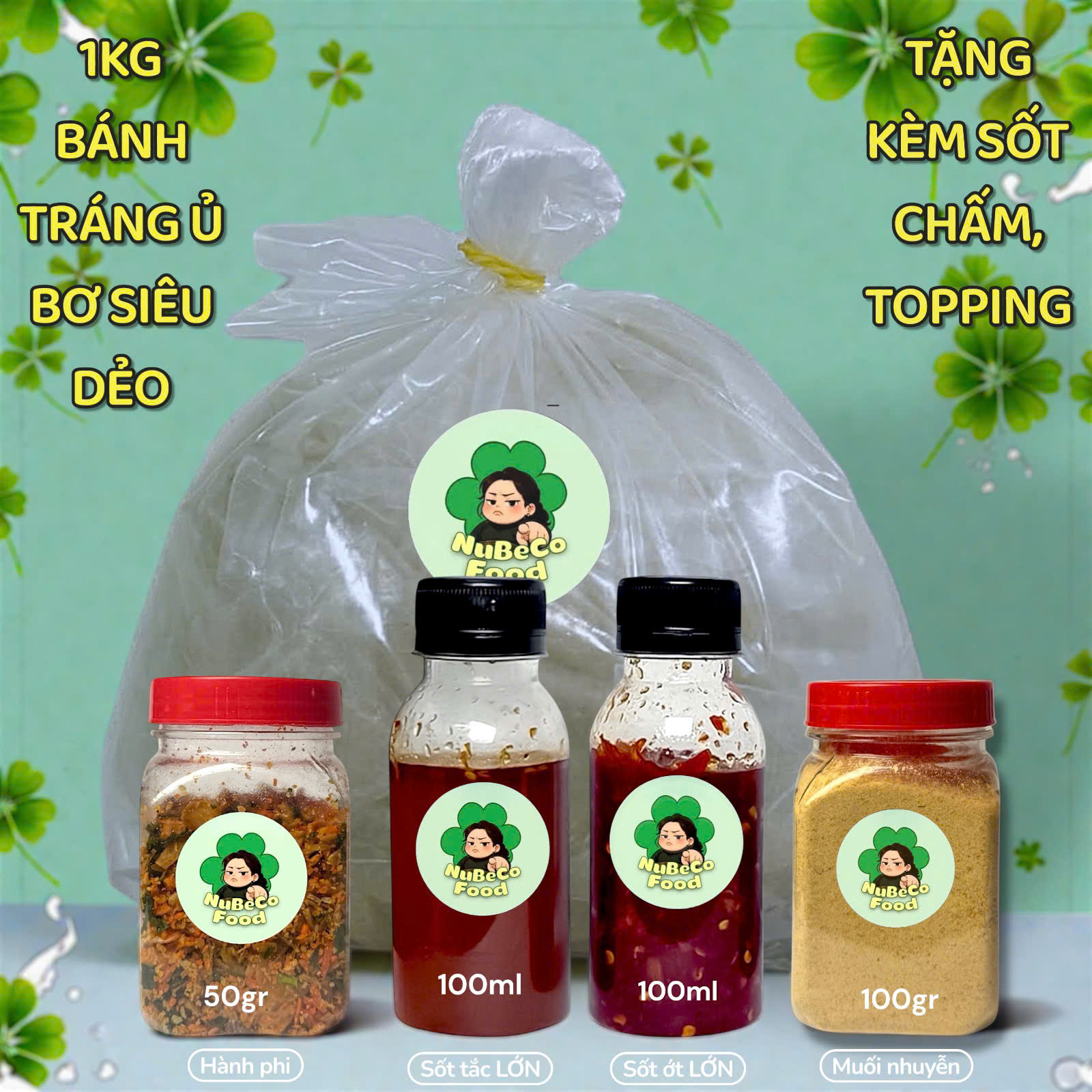 COMBO 1KG BÁNH TRÁNG PHƠI SƯƠNG Ủ BƠ NUBECO FOOD