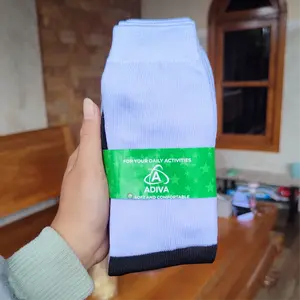 6 PASANG KAOS KAKI SEKOLAH SD SMP SMA PUTIH/HITAM TERMURAH