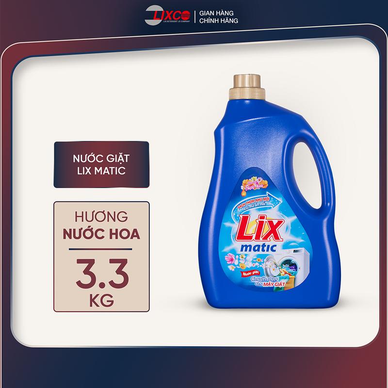 Nước giặt Lix Matic hương nước hoa chai 3.3kg NGM03