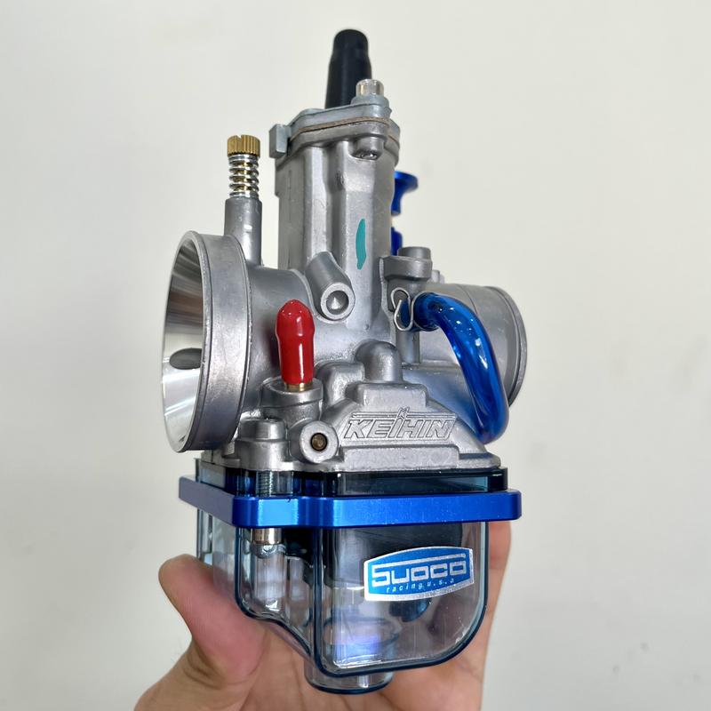 Bình xăng con ga dẹp PWK KEIHIN KO POWER JET chén trong suốt 30 32 34 | Bộ chế hòa khí