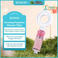 Gambar SOSEKI Shower Filter Aroma Mawar dengan Vitamin C / Rose Scent Shower Filter with Vitamin C / Kepala Shower Kamar Mandi Tekanan Tinggi - Seluruh unit dari SOSEKI Official Store Kota Administrasi Jakarta Barat 1 Tokopedia