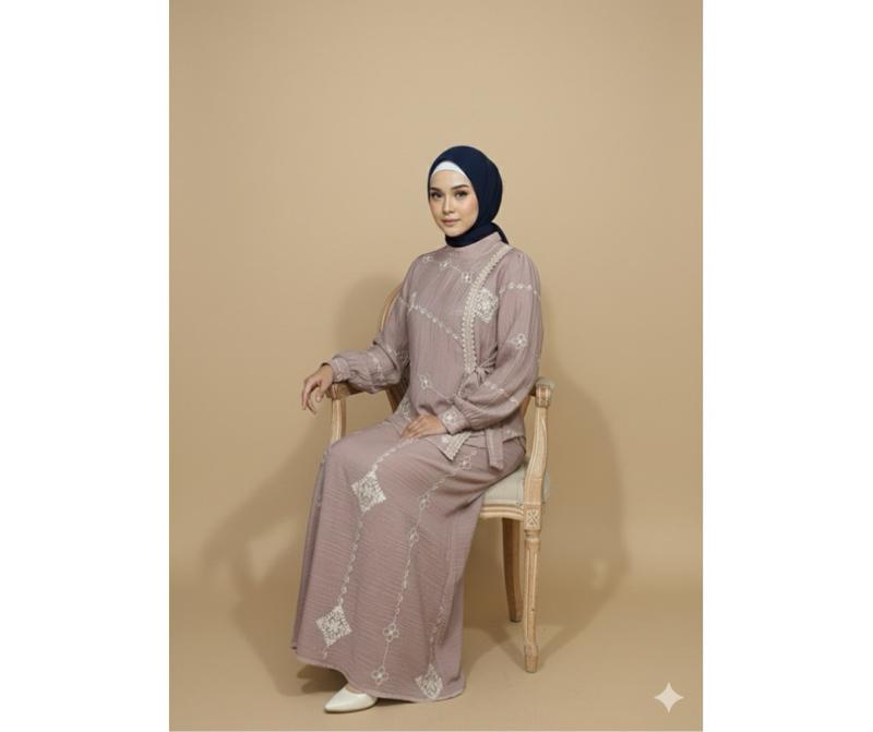 Setrok mileya/setelan rok terbaru2026/baju lebaran 2026/setelan rok mewah dan elegan/setrok kekinian Setrok mileya/setelan rok terbaru2026/baju lebaran 2026/setelan rok mewah dan elegan/setrok kekinian