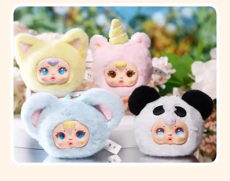 TINGSWOO Animal vinyl plush keychain blind box pendant bag cute hand do