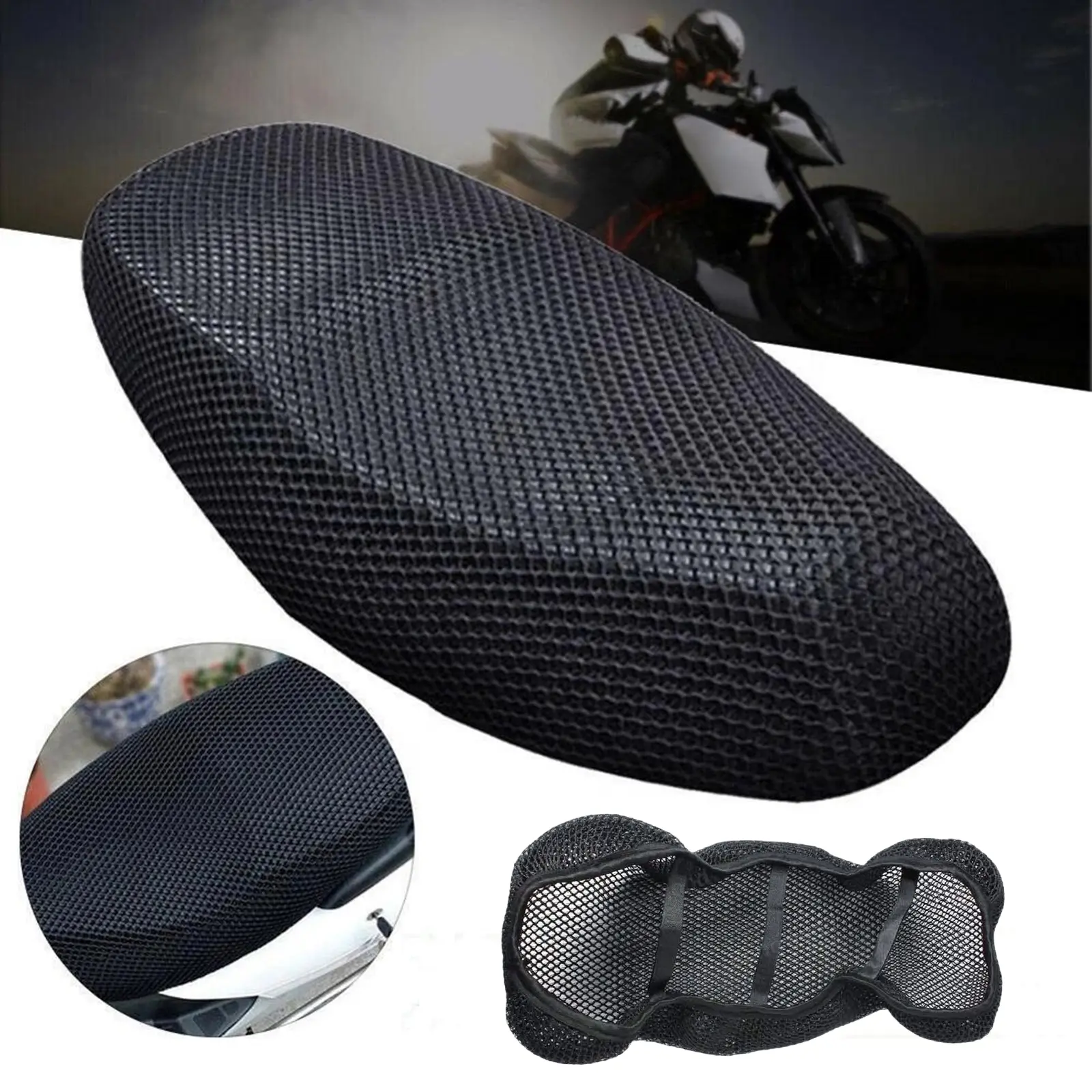 Bọc Ghế Xe Máy Lưới, Thoải Mái, Di Động, Phổ Thông, Đệm Ghế Động Cơ