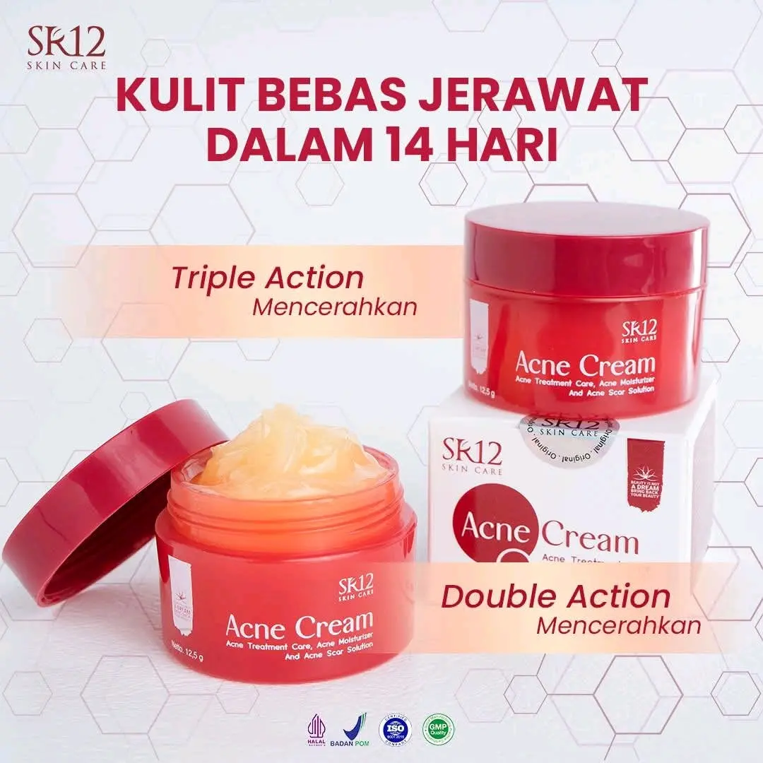 SR12 ACNE CREAM / CREAM JERAWAT / MENCERAHKAN LEBIH MAKSIMAL