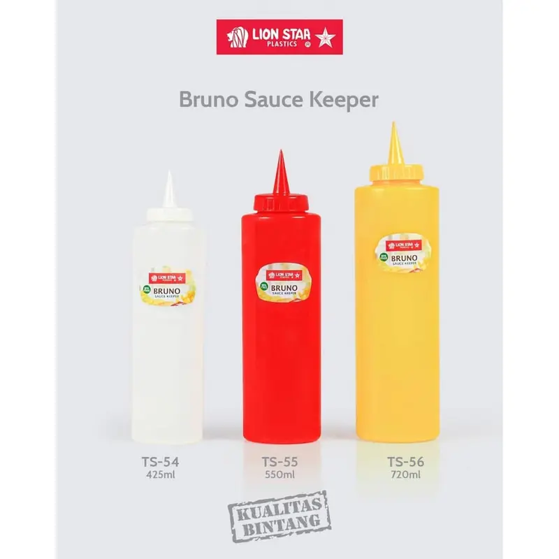 BRUNO SAUCE KEEPER 720ml Botol Saos TS-56 LION STAR TEMPAT MAYONICE (WARNA RANDOM) 2