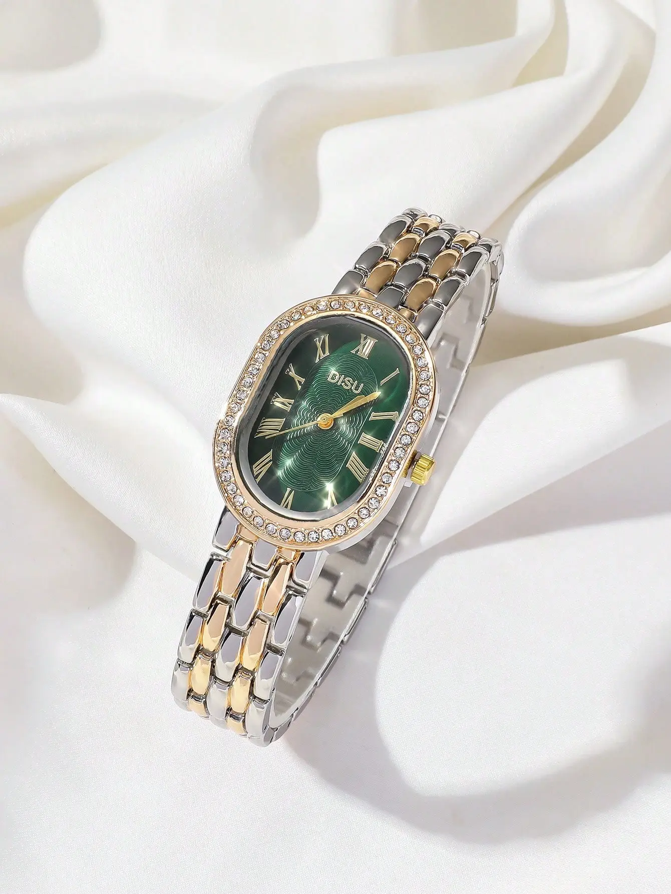 Elegant Gold Silver Relo For Girl Women Oval Quartz Wrist 