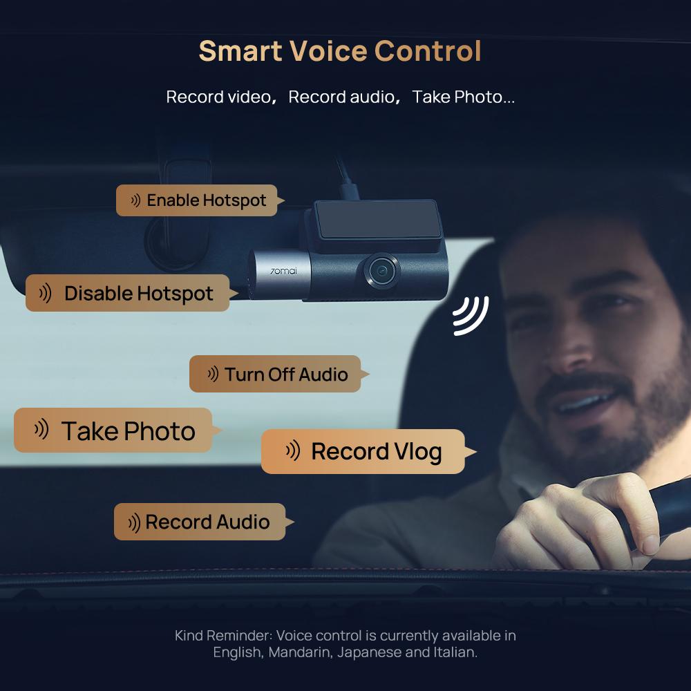 70mai Dash Cam 4K T800 Set Three-Channel Supercapacitor Built-in GPS & ADAS Buffered Emergency Recording