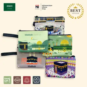 Istimewa - Pouch Umroh dan Haji Poch souvenir oleh oleh dompet Koin Tas Kosmetik xs Canvas ST