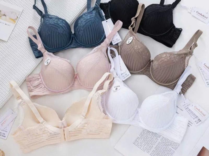 NEW Áo lót ren có gọng đệm mút nâng 2.5-3cm cup B cho quả vừa muốn nâng ngực Coola.kiss mã 1089 bra nữ đẹp