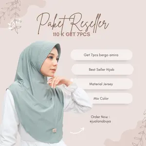 PAKET RESELLER/USAHA 7PCS BERGO AMIRA Jilbab instan