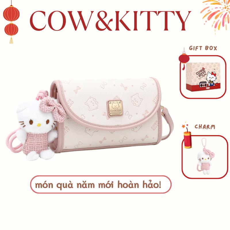  Món quà năm mới hoàn hảo!Túi Phong Bì Có Khóa Kéo COW & KITTY Phong Cách Mới Charm Kitty Dễ Thương Dành Cho Nữ 