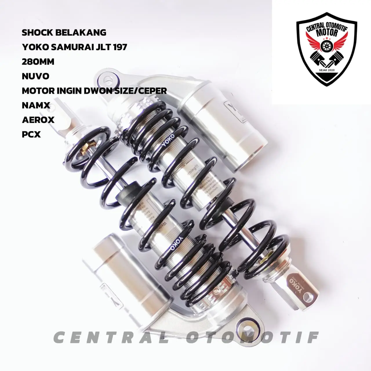 SHOCK TABUNG YOKO SAMURAI JLT197 PERAK/HITAM