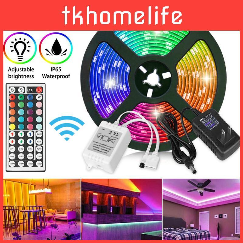 Rgb 5/10m Waterproof 3528 Smd 300/600 Led Flexible Light Strip With Remote…