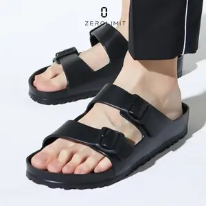Sandal Pria Strap Murah Slip On Ringan Anti Licin Anti Slip Kekinian Dan Kasual Black Sendal Jepit Karet Eva