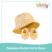 Gambar Kiddy Topi dan Sepatu Bayi  / Peek A Boo Bucket Baby Hat And Shoes Biru Pink Parsel - Cokelat dari Bayi Kiddy Kota Tangerang 5 Tokopedia