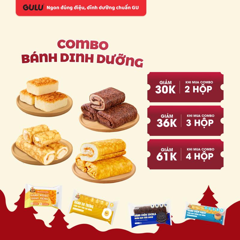 DEAL FS Combo 2 Hộp Bánh Dinh Dưỡng Cuộn Chà Bông Gulu Foods