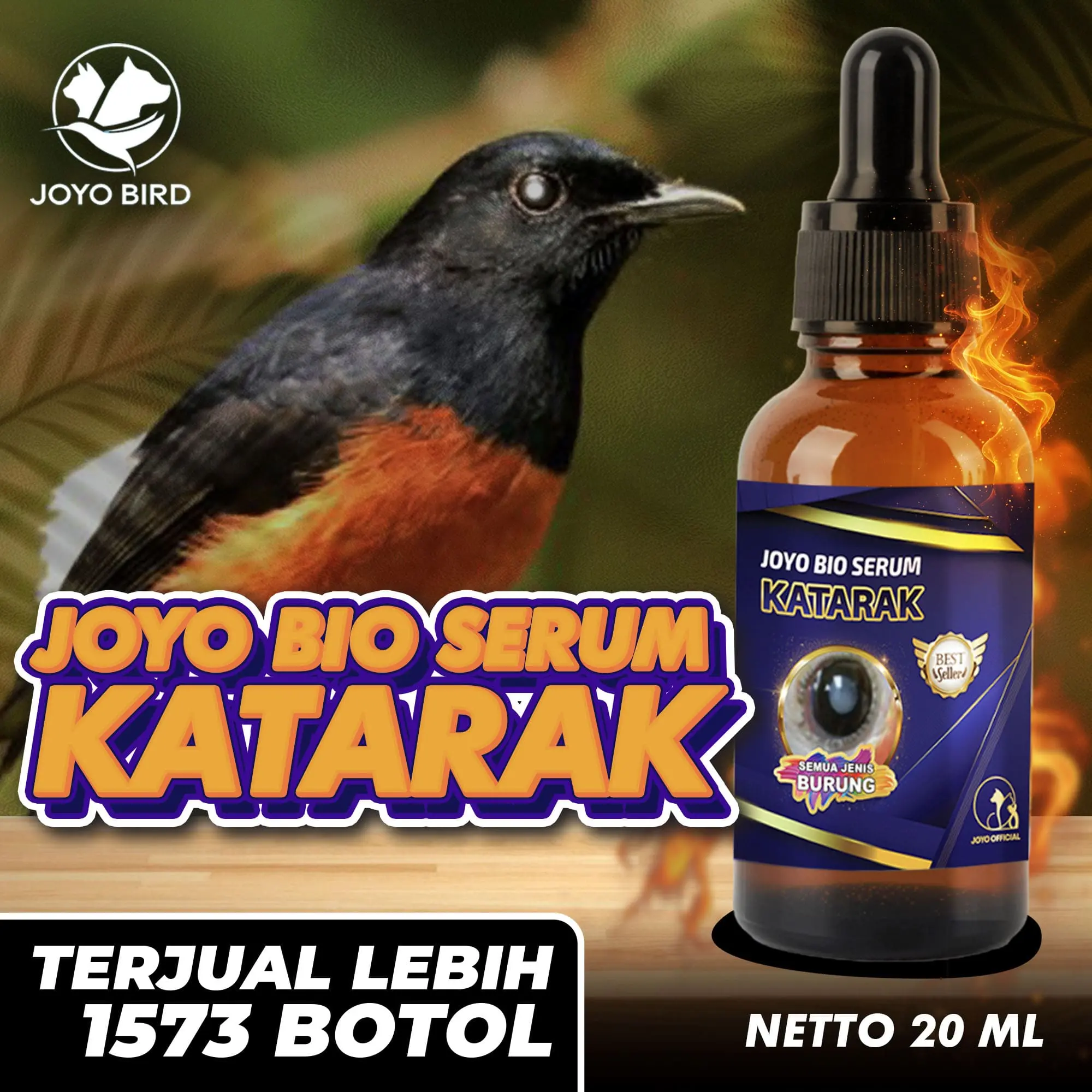 OBAT KATARAK BURUNG | MATA NITIK PUTIH | MATA KATARAK BURUNG | JOYO BIO SERUM KATARAK 20ML