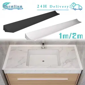 1m/2m Water Stopper Wastafel Cuci Piring Water Stopper Bar Silikon Water Barrier