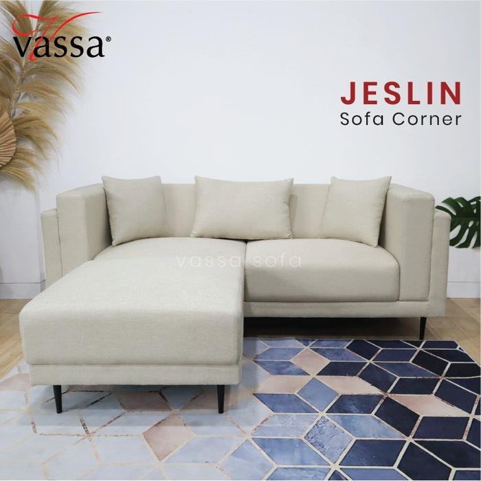 Gambar Sofa SUdut Jeslin Sofa Corner Sofa L Minimalis By Vassa dari Vassa Sofa & Home Kab. Bogor Tokopedia