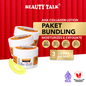 [Bundling Hemat - 3 Pcs] BEAUTY TALK AHA Collagen Lotion Body Booster Whitening - 100 ML | Lotion Badan mencerahkan, Melembabkan & Menutrisi kulit