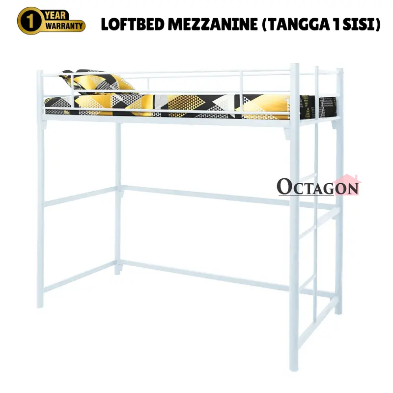 Ranjang Loftbed Besi Ranjang Tingkat Mezzanine Besi Minimalis Knockdown 6
