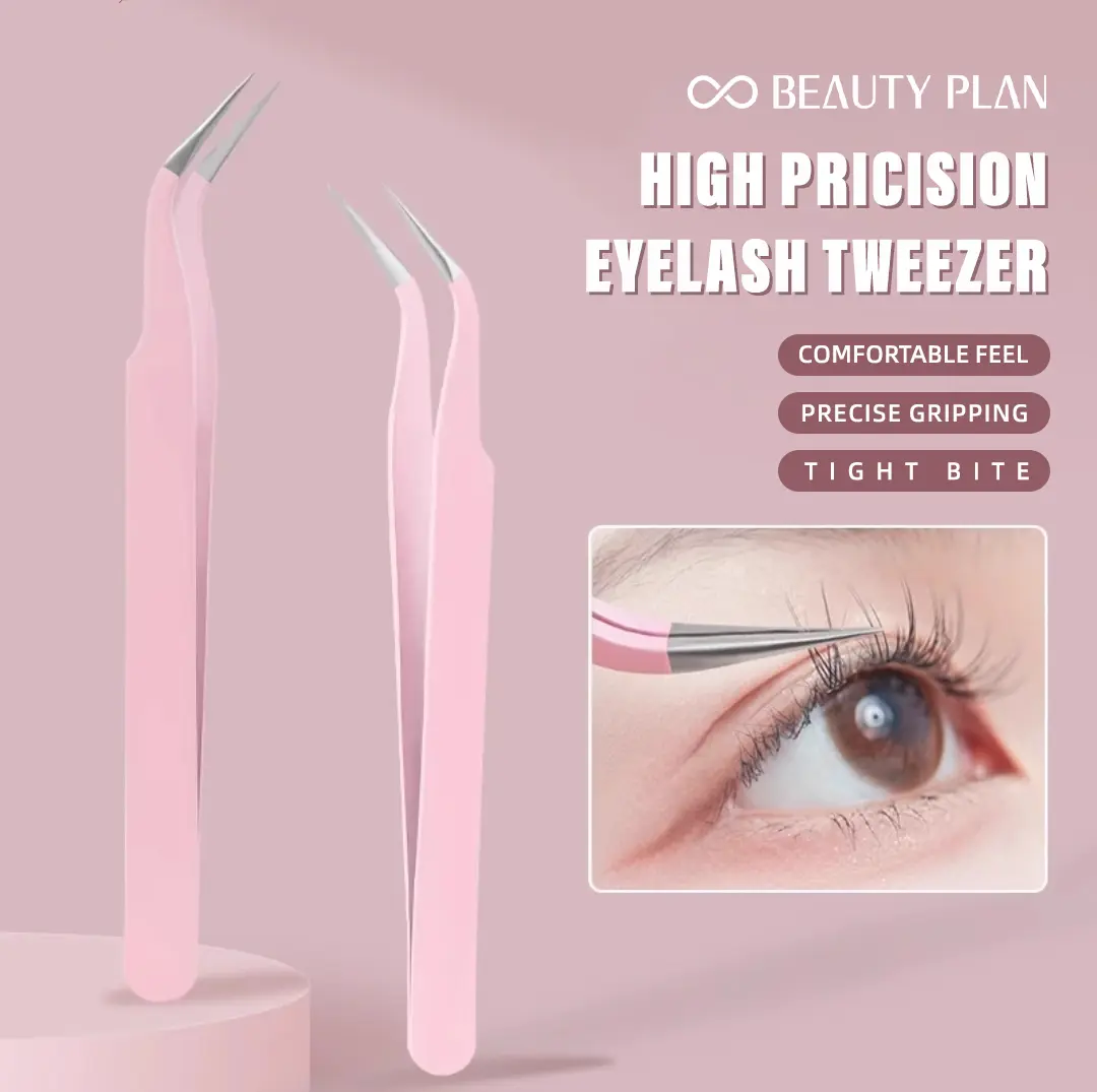 BEAUTY PLAN Pinset Bulu Mata Palsu |Capitan Bulu Mata Palsu |Tweezer False Eyelash | Pinset Bulu Mata Palsu Elegan  Mudah Capit Berkualitas  Viral