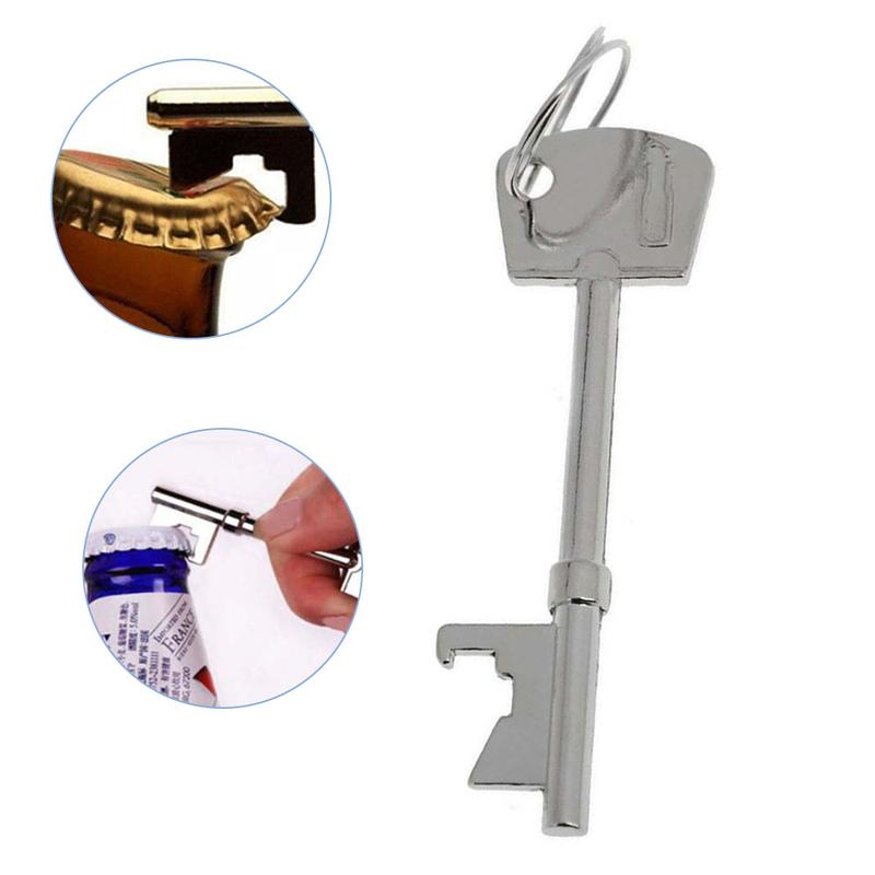 1Pcs Metal Beer Keychain Bottle Opener Portable Key Shape Ring - Shop ...