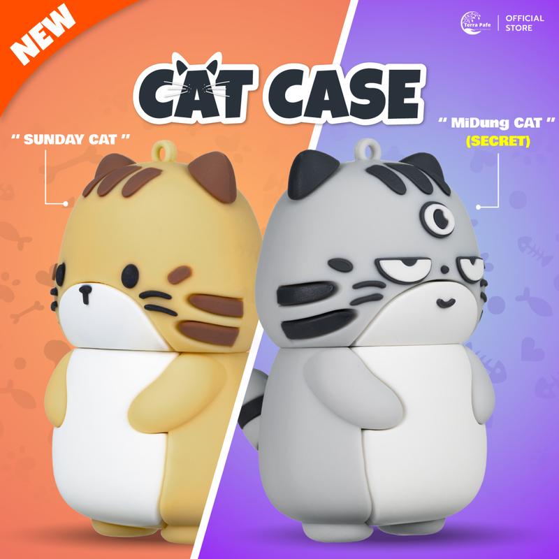 Product Introduction of [1 piece] Cat Case Portable Cute Cat Perfume Balm and Aroma Balm Case by TERRA PAFE - Pastel & Grey 5