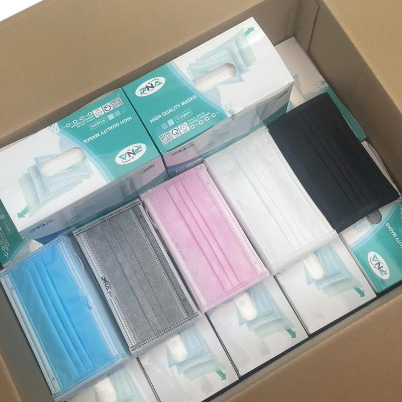  Combo 6 Hộp 300 Chiếc Khẩu Trang Y Tế Cao Cấp PNA Co Lớp Meltblown Kháng Khuẩn Kháng Bụi Mịn Siêu Ôm Mặt vn đở tươi nâu khautrang chinhhang 