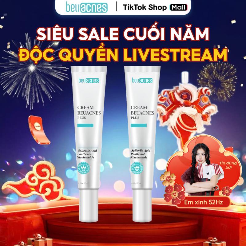   COMBO 2TM  - TML821 Combo 2 Kem Mụn BEUACNES PLUS 15g - Kem mun dành cho da nhạy cảm serum  giảm  mụn chấm  mụn  da  dầu  mụn kem  trị  mụn  giảm  thâm 