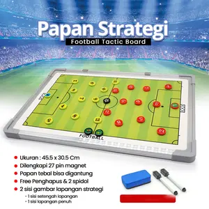 Papan Strategi Bola Soccer Strategy Board Pin Manget + Free Spidol Penghapus 007-1