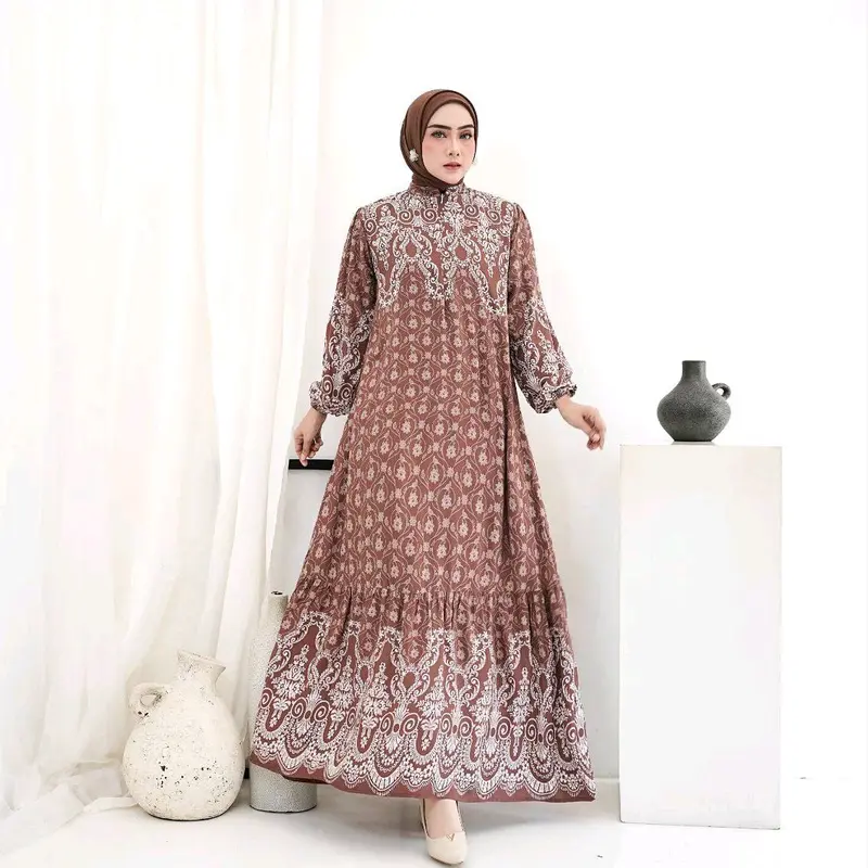 syar'i hijab Baju Buat Lebaran 2025 Set Dress Zaskia Series Spesial Edisi Lebaran Terbaru Muslimah Syari Mewah Diamond ⁠chocomilk elegan gamis aesthetic remaja dan islami wanita suncrepe anggun nazira 4