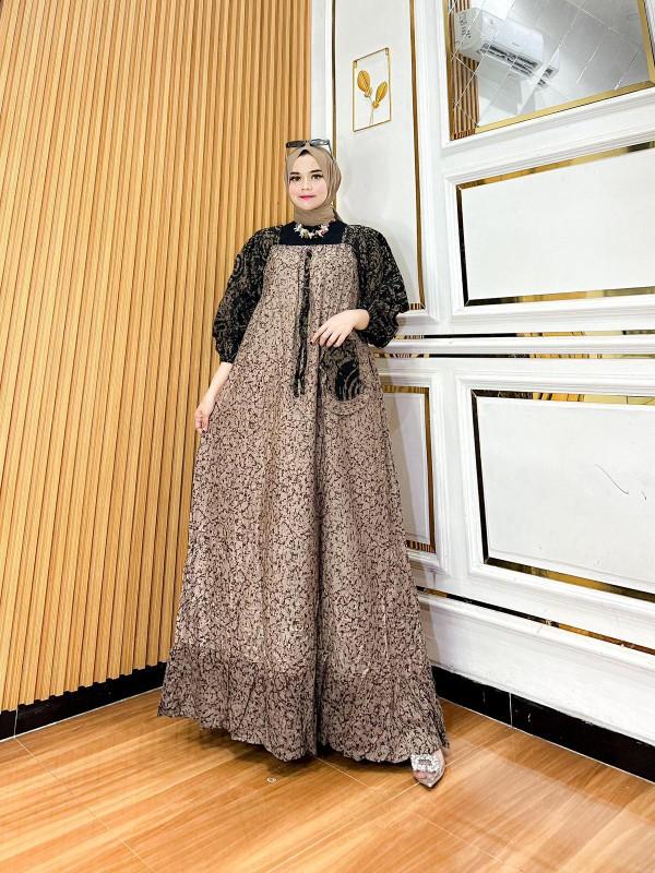 Product Introduction of gamis fatimah | gamis terbaru kekinian | gamis fuji kondangan jumbo | gamis rayon cantik | gamis Muslim 3