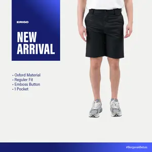 Erigo Chino Short Flexi Fit Newland Black - Celana Pendek Chino Unisex