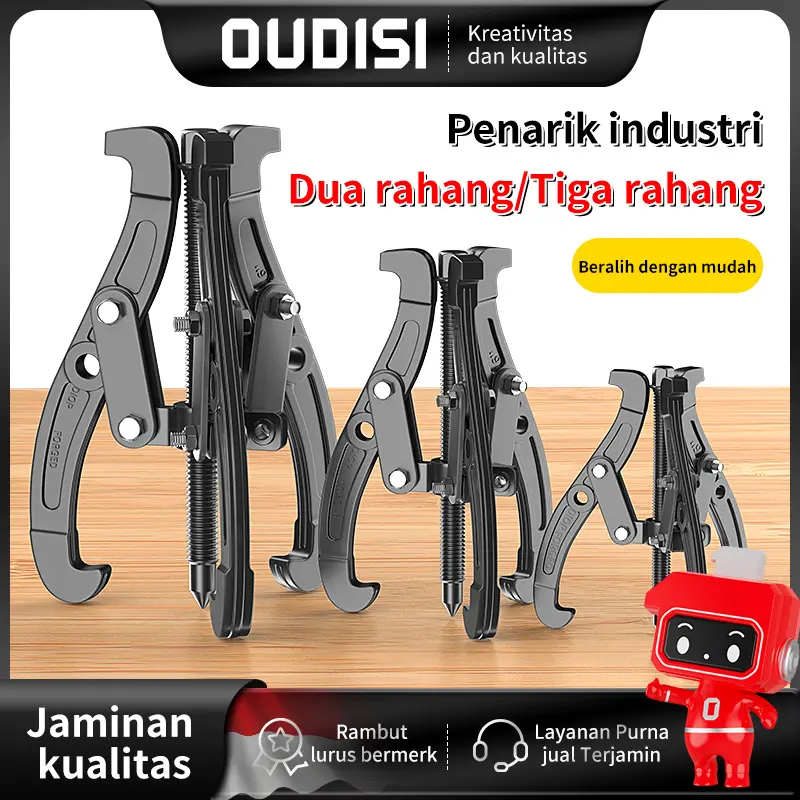 OUDISI Treker 3 Kaki 3/4/6/8/10 Inch - Gear Puller 3 Jaw Tracker - TREKER - TRAKER - ALAT MELEPAS BEARING,alat pencabut bearing laher