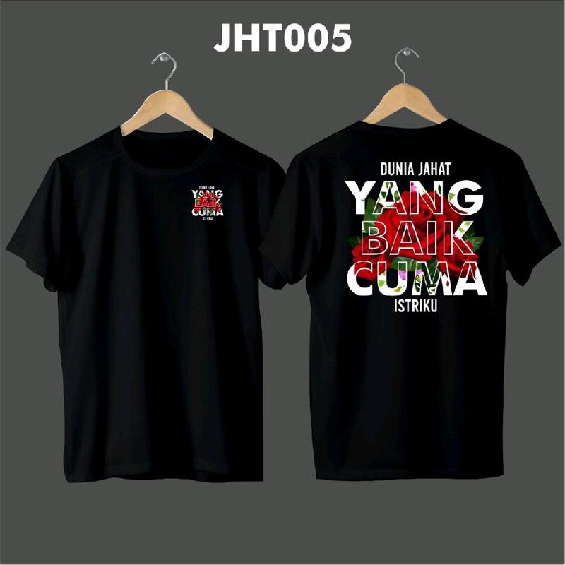 KAOS dunia jahat yang baik cuma istriku,KAOS KATA-KATA KEREN, KAOS KEKINIAN, KAOS DISTRO, KAOS SABLON Pria 0