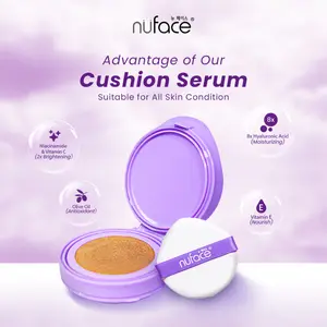 [TOP SELLING] [REFILL] [BBD] Nuface Flawless+ Serum Cushion Refill dengan Serum Formula & SPF 30 PA+++ in 3 Shade Light Beige/Medium Beige/Warm Beige - Cushion Foundation Concealer Tekstur Ringan Medium to High Coverage Dewy Finish Kemasan Compact Praktis