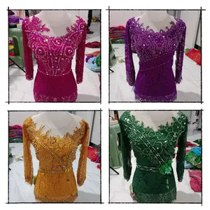 kebaya semi Prancis, bahan adem, payet depan belakang (FIXS LIVE)