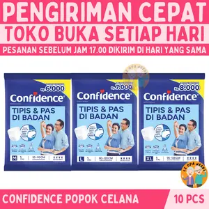 Confidence Popok Dewasa Adult Premium Pants M L 10 pcs - Confidence Popok Celana Dewasa Satuan 10pcs - Popok Confidence Celana Renceng 10 pcs