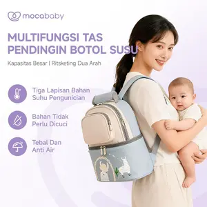 Mocababy Cooler Bag ASI Multifungsi Tas Penyimpanan ASI dan Makanan Bayi Dua Lapis Tahan Air Bisa Dipakai Sebagai Ransel dan Tas Selempang