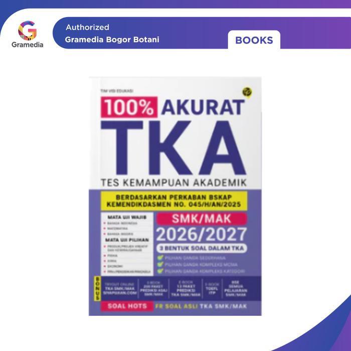 Gambar Gramedia Bogor - Buku 100% AKURAT TKA SMK/MAK 2026/2027 dari Gramedia Bogor Kota Bogor Tokopedia